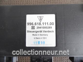 APPAREIL DE COMMANDE ARCEAU DE SECURITE 99661811100 PORSCHE 996 CABRIOLET